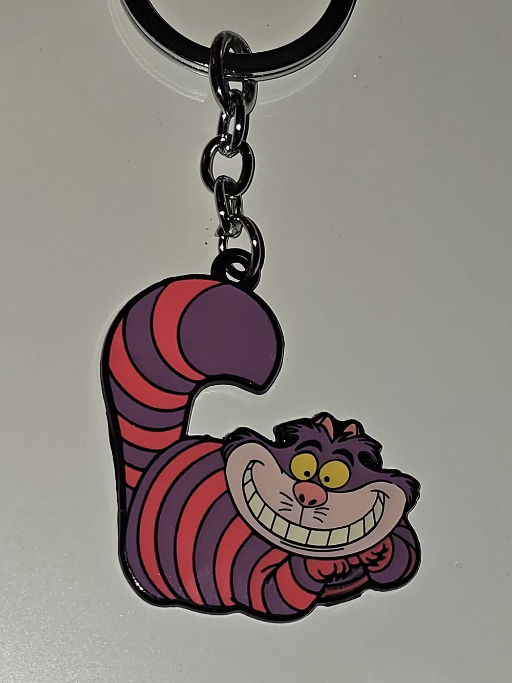 Cheshire Cat Purple & Pink Pet Keychain Charm